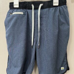 Vuori Men's Azure Blue Banks Unlined Shorts 7.5" inseam Size S